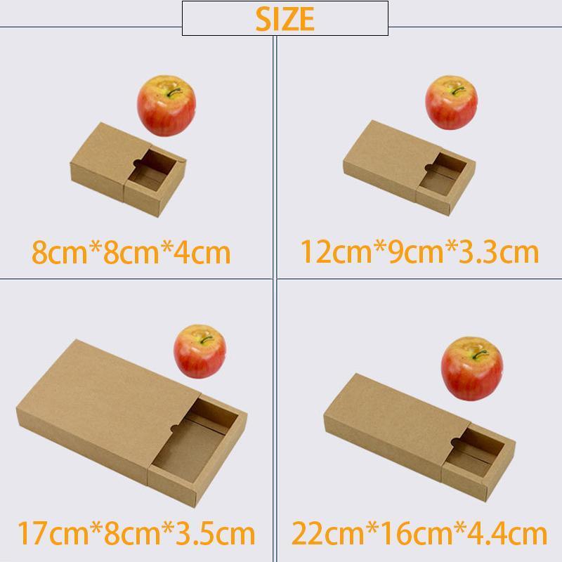 100PCS DIY Paper Box Drawer Type Jewelry Packing Box Tea Gift Cosmetics White - 17*8*3.5cm