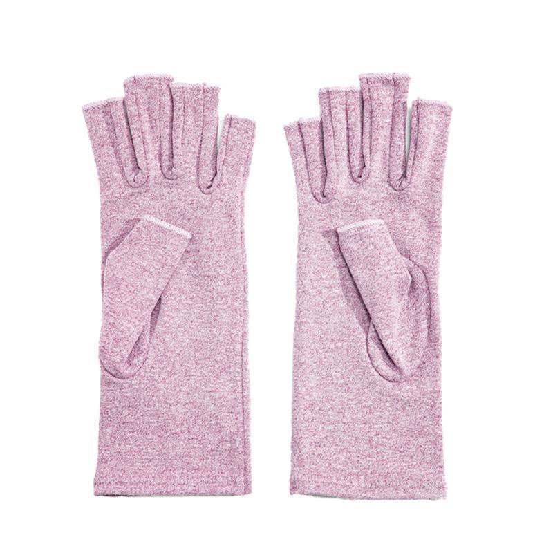 Brace Arthritis Hand Compression Gloves fingerless gloves Pain Relief Purple - S