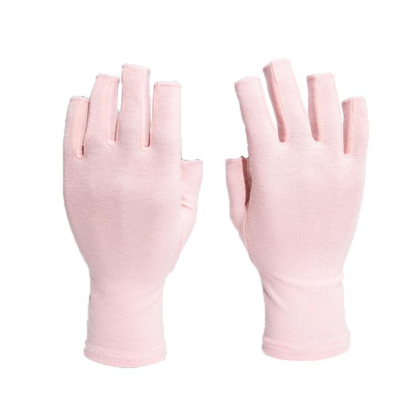 Brace Arthritis Hand Compression Gloves fingerless gloves Pain Relief Brown - M