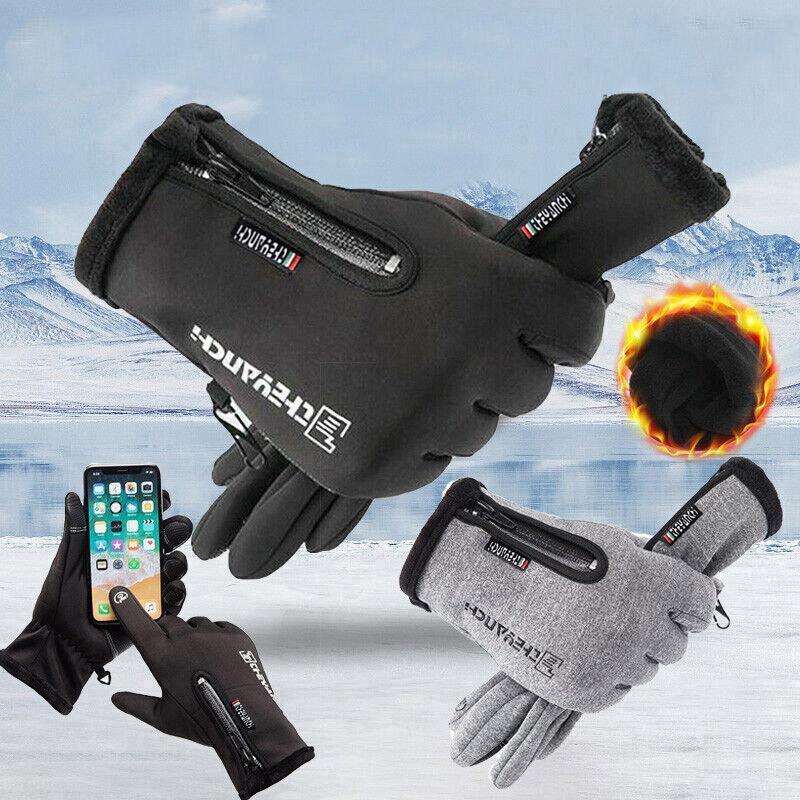 Winter Gloves Thermal Touch Screen Thermal Windproof Warm Grey - M