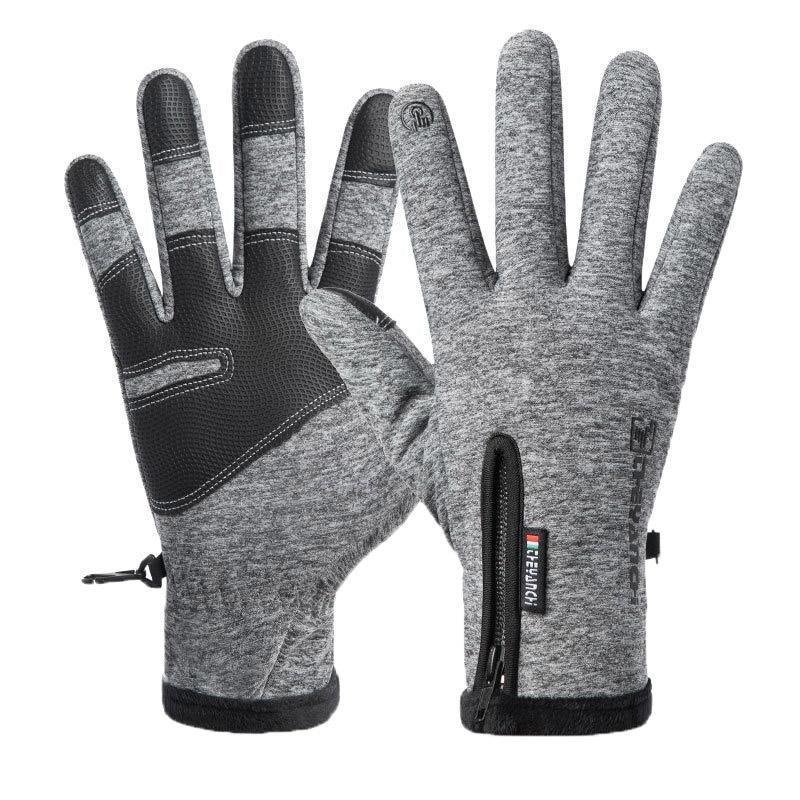 Winter Gloves Thermal Touch Screen Thermal Windproof Warm Grey - M
