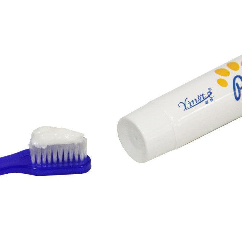Beef Flavor Edible Pet Dog Cat Toothpaste Teeth Cleaning Care Oral Hygiene