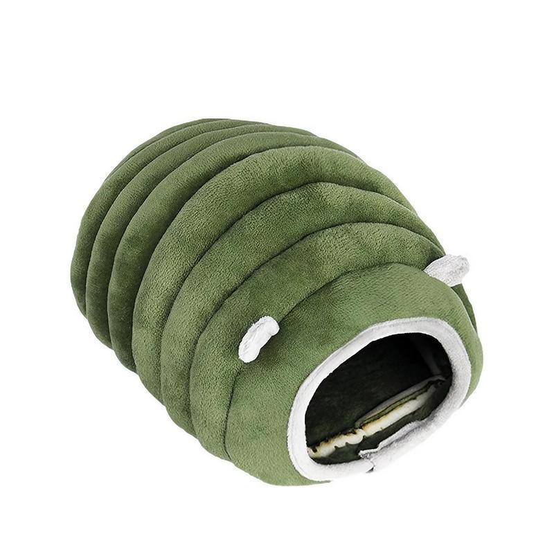 Soft Small Animal Guinea Pig Cozy Warm Pet Tent Hamster House Hideout Cave Bed - Grey-Pyramid