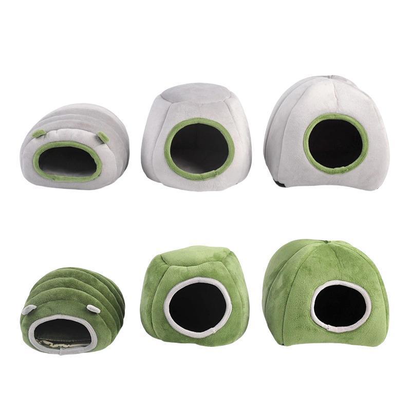 Soft Small Animal Guinea Pig Cozy Warm Pet Tent Hamster House Hideout Cave Bed - Grey-Sheep