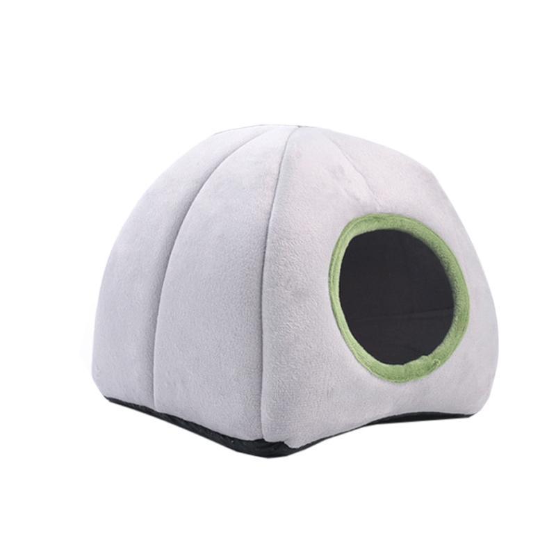 Soft Small Animal Guinea Pig Cozy Warm Pet Tent Hamster House Hideout Cave Bed - Grey-Sheep