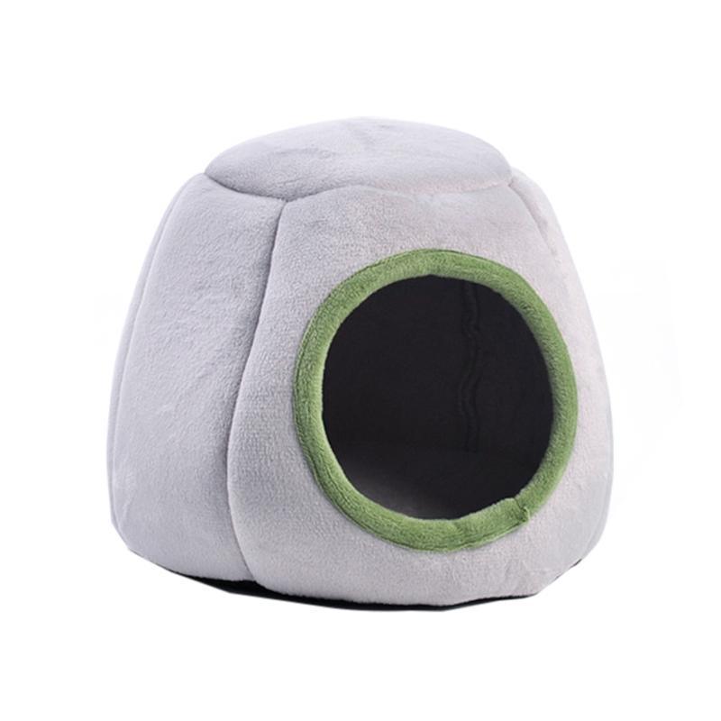 Soft Small Animal Guinea Pig Cozy Warm Pet Tent Hamster House Hideout Cave Bed - Grey-Sheep