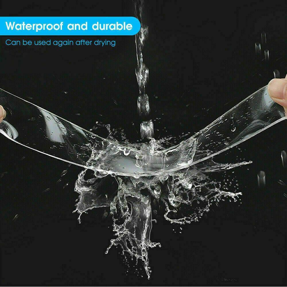 Double Sided Nano Tape Transparent Reusable Adhesive Gel Grip for Home Office - 2cm*5m*2mm (1 Unit)