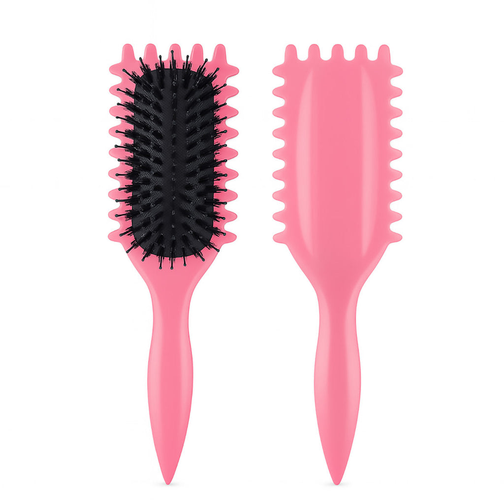 Bounce Curl Defining Styling Brush Air Cushion Comb for Hair Care and Styling - Green