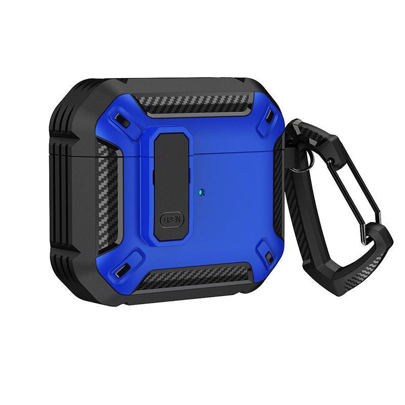 For Apple AirPods pro and pro2 Case Armor Earphone Heavy Duty Shockproof Cover - Black&Green For Airpods 3