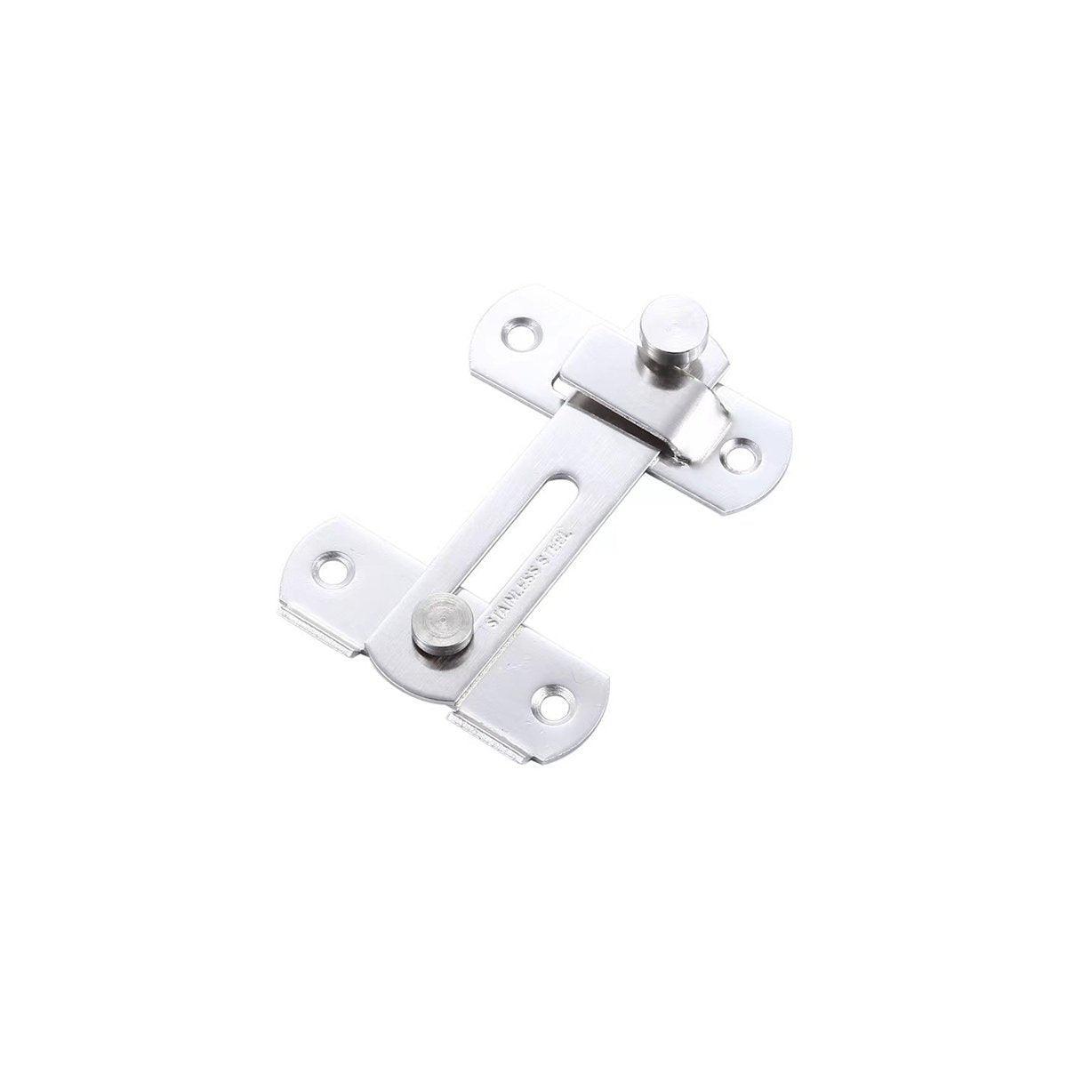 2 Sets 90 Degree Sliding Door Latch Lock Catch Kit for Home Use - Right-Angle-Black-S