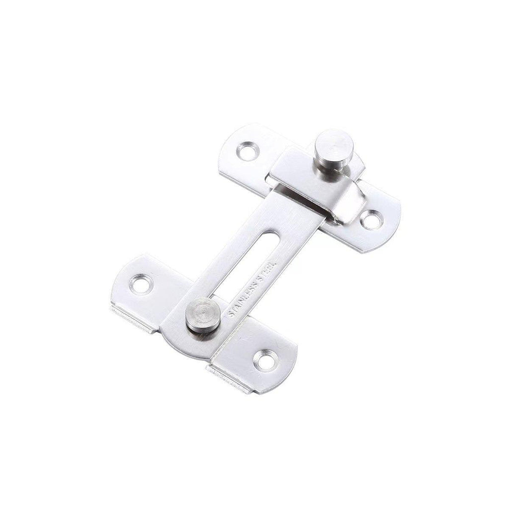 2 Sets 90 Degree Sliding Door Latch Lock Catch Kit for Home Use - Right-Angle-Black-S