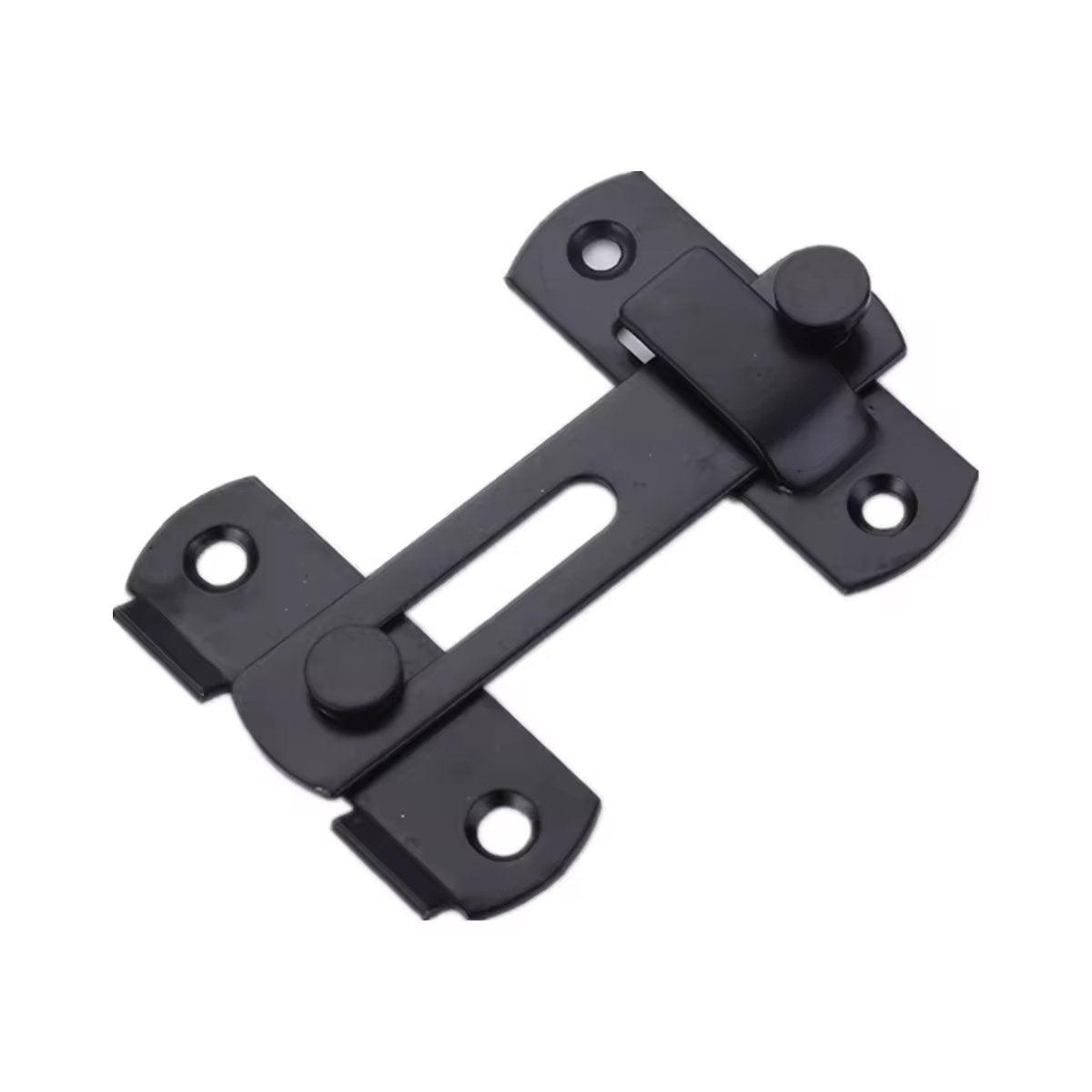 2 Sets 90 Degree Sliding Door Latch Lock Catch Kit for Home Use - Right-Angle-Silver-S