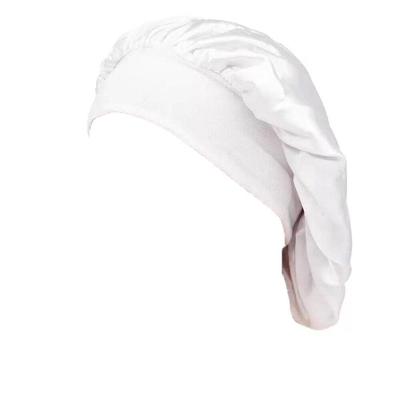 Sleeping Bonnet Hair Wrap Silk Satin Cap Women Elastic Night Soft Hat Headwear - Pink