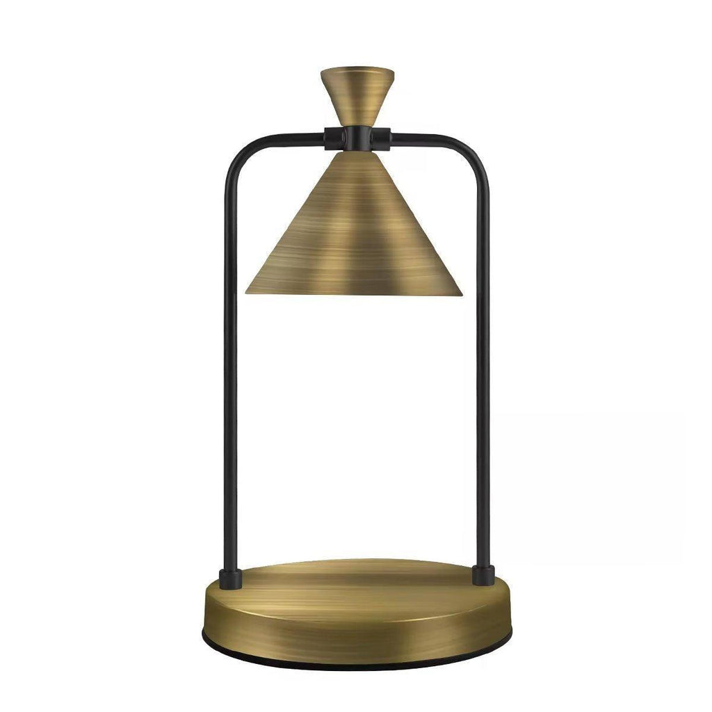 Retro Aromatherapy Table Lamp Dimmable Metal Scented Wax Lamp for Bedroom - Black