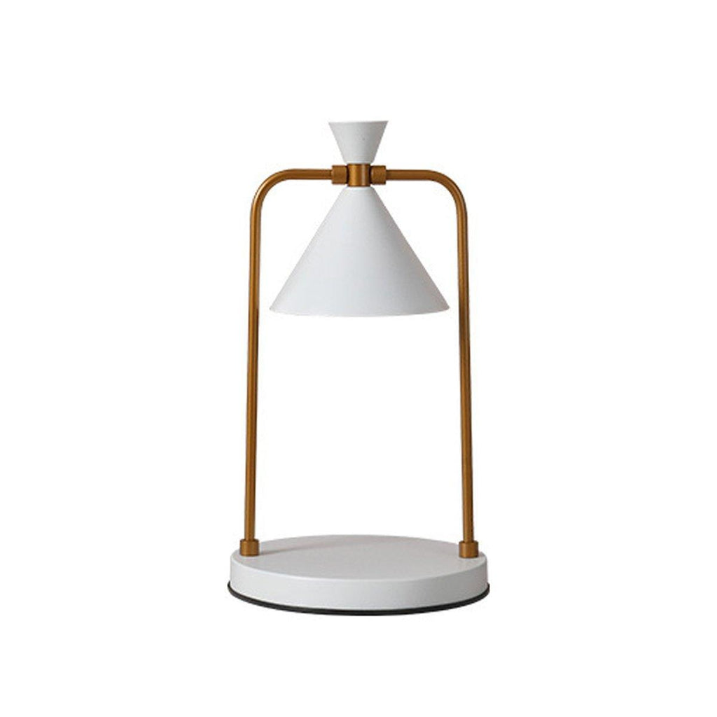 Retro Aromatherapy Table Lamp Dimmable Metal Scented Wax Lamp for Bedroom - Black