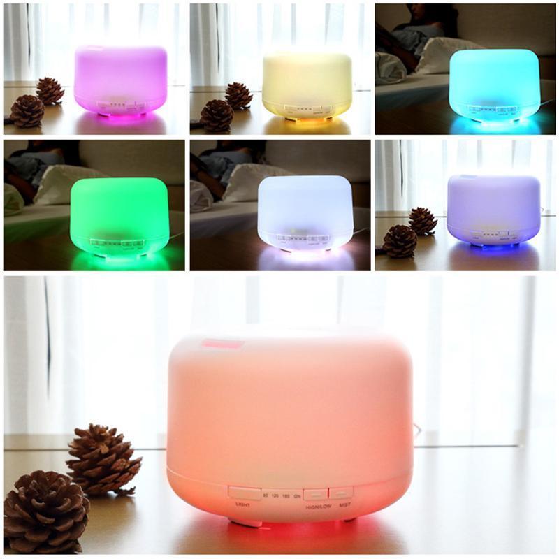 500ML Aroma Aromatherapy Diffuser LED Oil Ultrasonic Air Humidifier Purifier - White