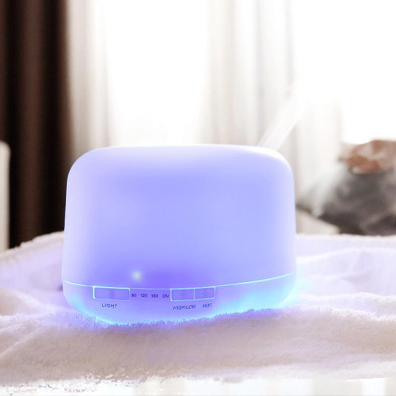500ML Aroma Aromatherapy Diffuser LED Oil Ultrasonic Air Humidifier Purifier - White
