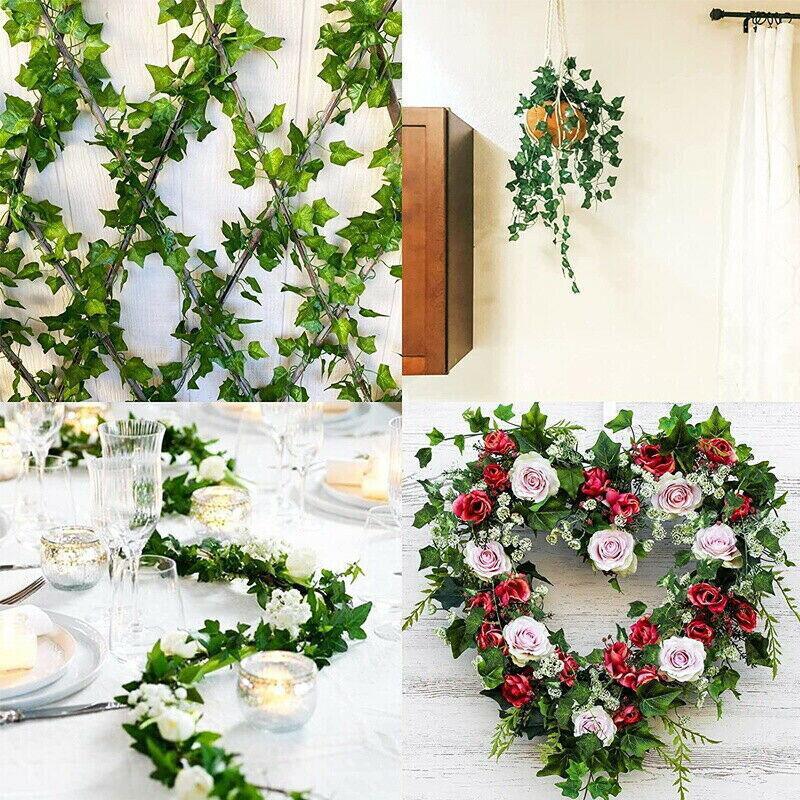 12 X 2M Artificial Ivy Vine Fake Foliage Flower Hanging Leaf Garland Plant Party - Sweet Potato Leaves