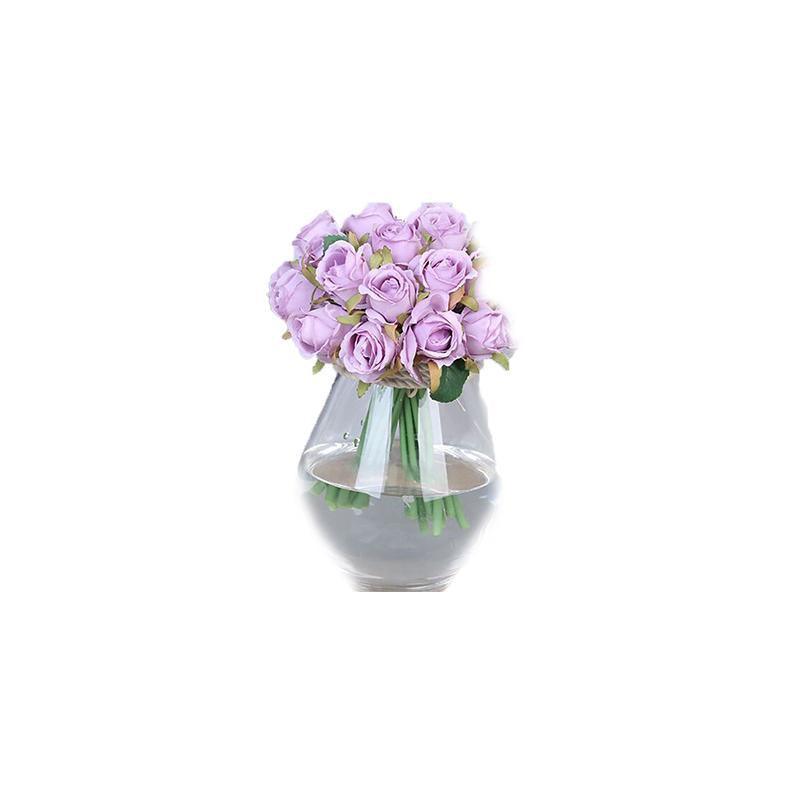 12 Heads Silk Rose Artificial Flowers Fake Bouquet - modena