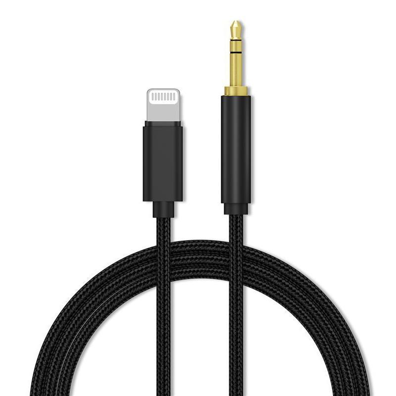 Lightning to 3.5mm Aux Audio Cable Adapter for Car Speaker Headphone Sound System - Pink