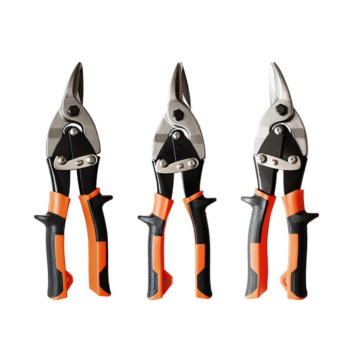 250mm Aviation Tin Snip Heavy Duty Metal Cutting Shears Industrial Scissors Tool - Right-curved sciss