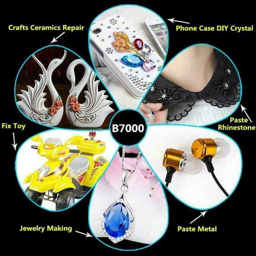 B-7000 Clear Multi-Purpose Adhesive Glue for Jewellry Phone Craft Glass Repair - 110ML