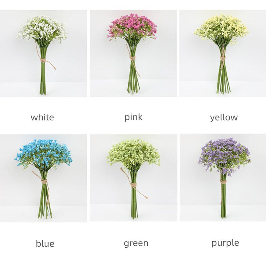 16pcs Artificial Foam Full Star Flowers Wedding Bouquet Home Decor Simulation - Blue