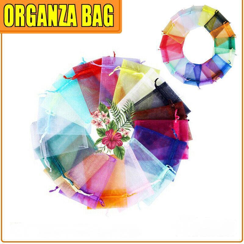 Organza Bag Sheer Bags Jewellery Wedding Candy Packaging Sheer Bags 10*15 cm - Lake Blue