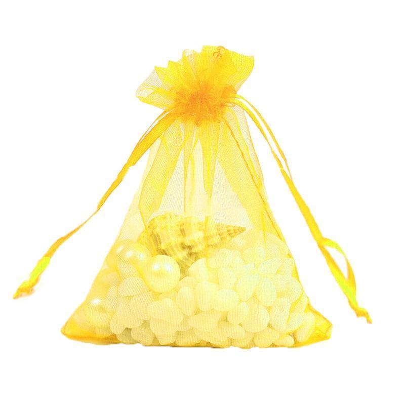 50PCS Organza Bag Sheer Bags Jewellery Wedding Candy Packaging Sheer Bags 10*15 cm - Rose Red/50PCS