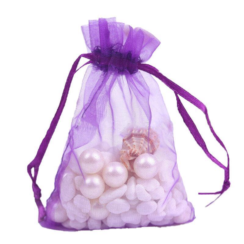50PCS Organza Bag Sheer Bags Jewellery Wedding Candy Packaging Sheer Bags 13*18 cm - Black/50PCS