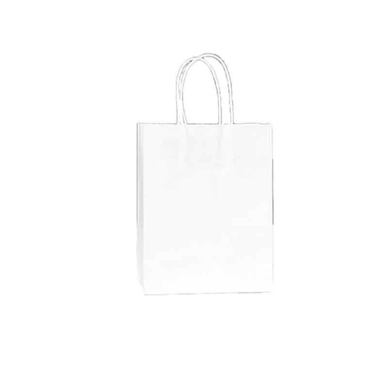 20pcs Small Kraft Paper Gift Bags with Handles for Shopping Party Favour - Light Purple