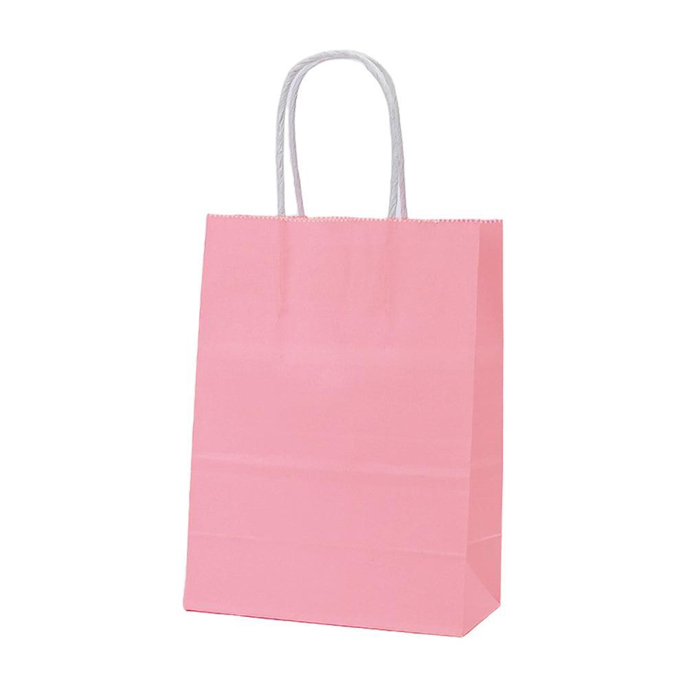 20pcs Small Kraft Paper Gift Bags with Handles for Shopping Party Favour - Yellow