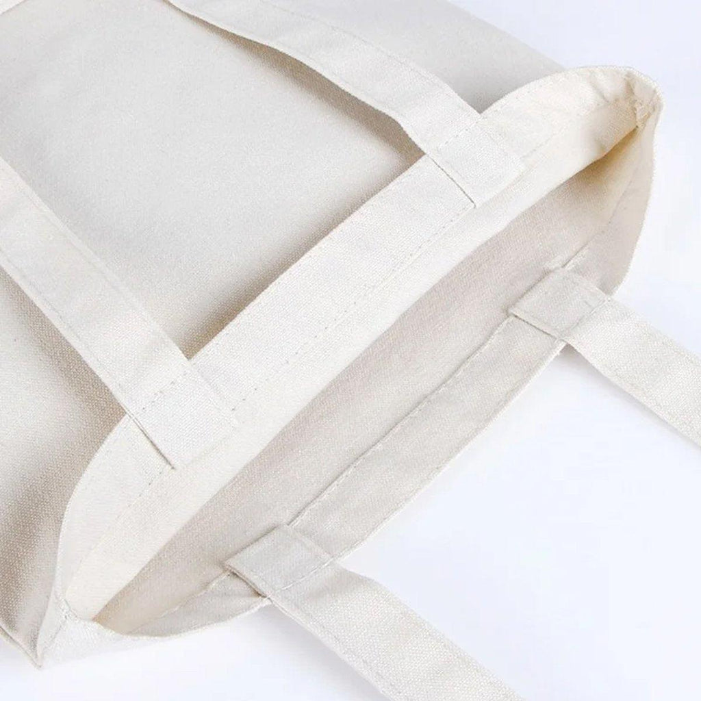 5PCS Canvas Tote Bag Cotton Blank DIY Shopping Shoulder Bags - Black 35*40cm