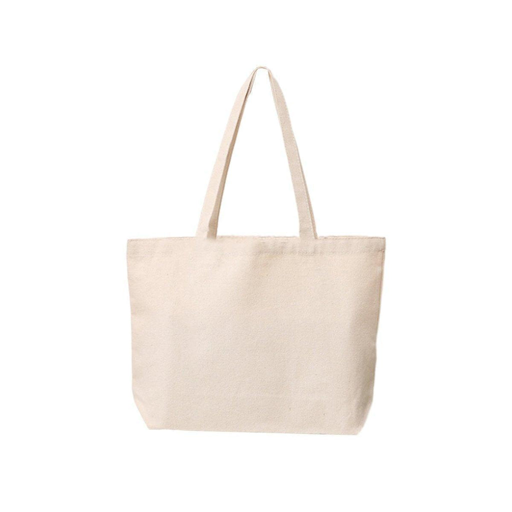 5PCS Canvas Tote Bag Cotton Blank DIY Shopping Shoulder Bags - Black 35*40cm