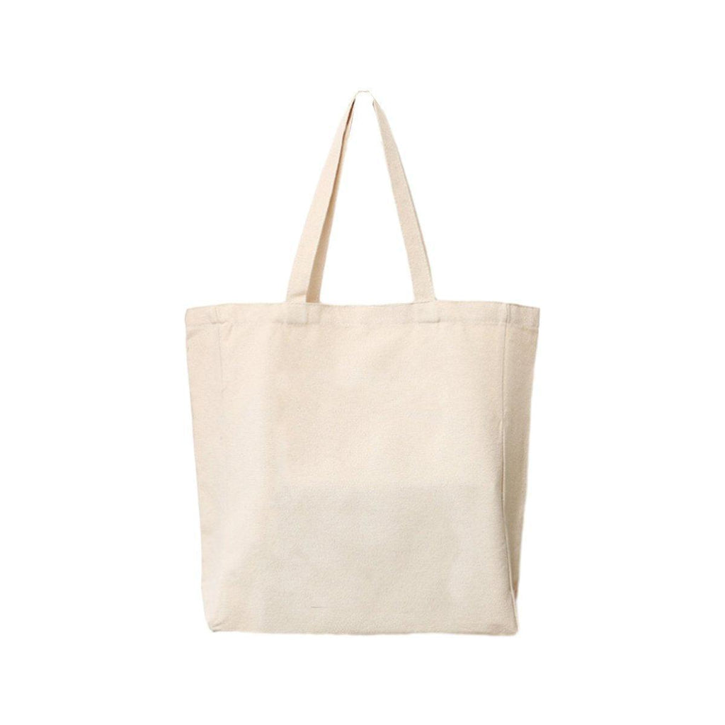 5PCS Canvas Tote Bag Cotton Blank DIY Shopping Shoulder Bags - Natural 35*40*10cm