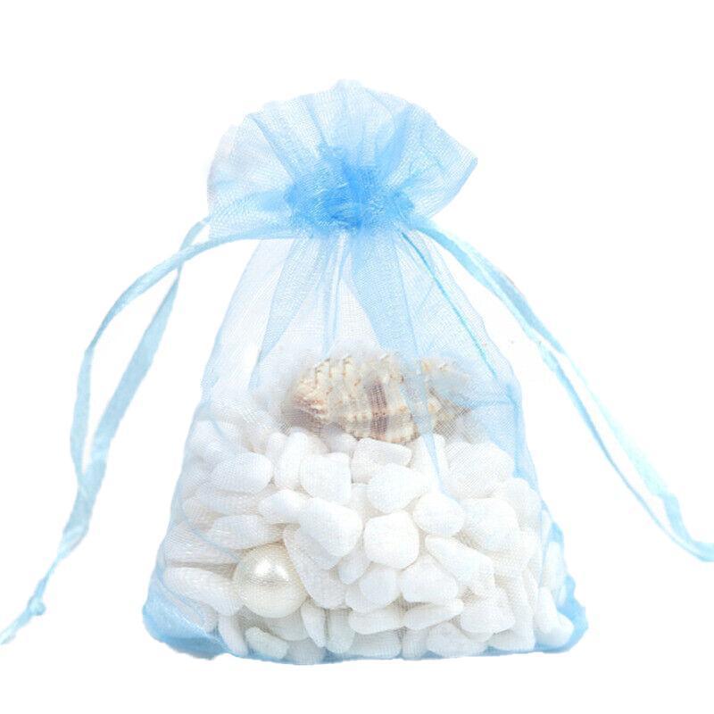 50 pcs Organza Bag Sheer Bags Jewellery Wedding Candy Packaging Sheer Bags 7*9 cm - Dark Purple/50PCS