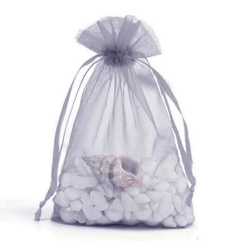 50 pcs Organza Bag Sheer Bags Jewellery Wedding Candy Packaging Sheer Bags 7*9 cm - Gold/50PCS