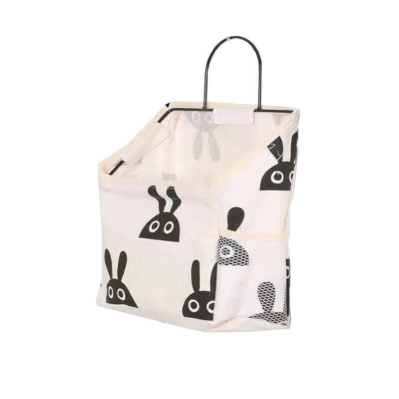Wall Hanging Storage Bag Home Wardrobe Organiser Pouch Book Holder Phone Pocket - Blue Triangle