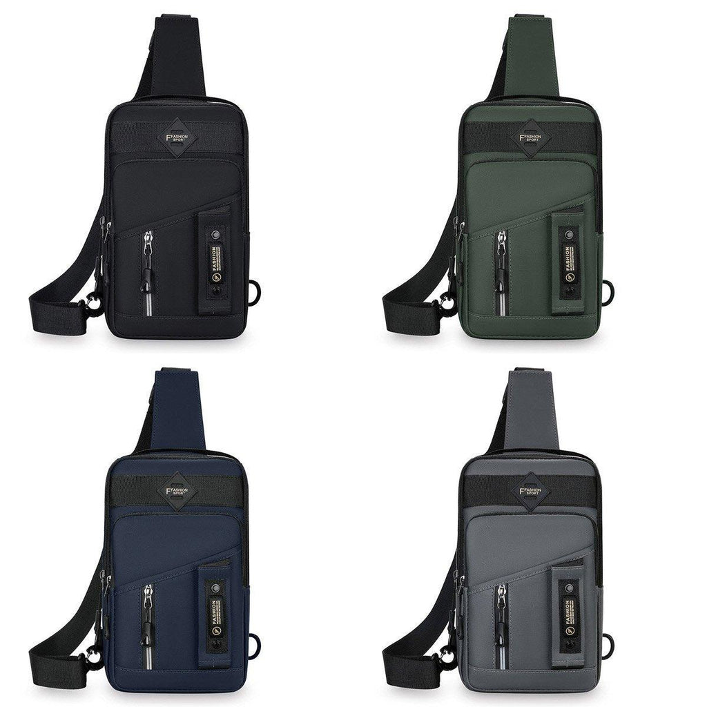 Casual Multifunctional Crossbody Bag for Men Travel Outdoor Hiking and Sports - Grey