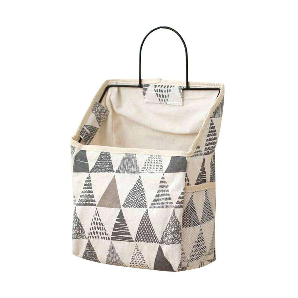 Wall Hanging Storage Bag Home Wardrobe Organiser Pouch Book Holder Phone Pocket - Polar Bear