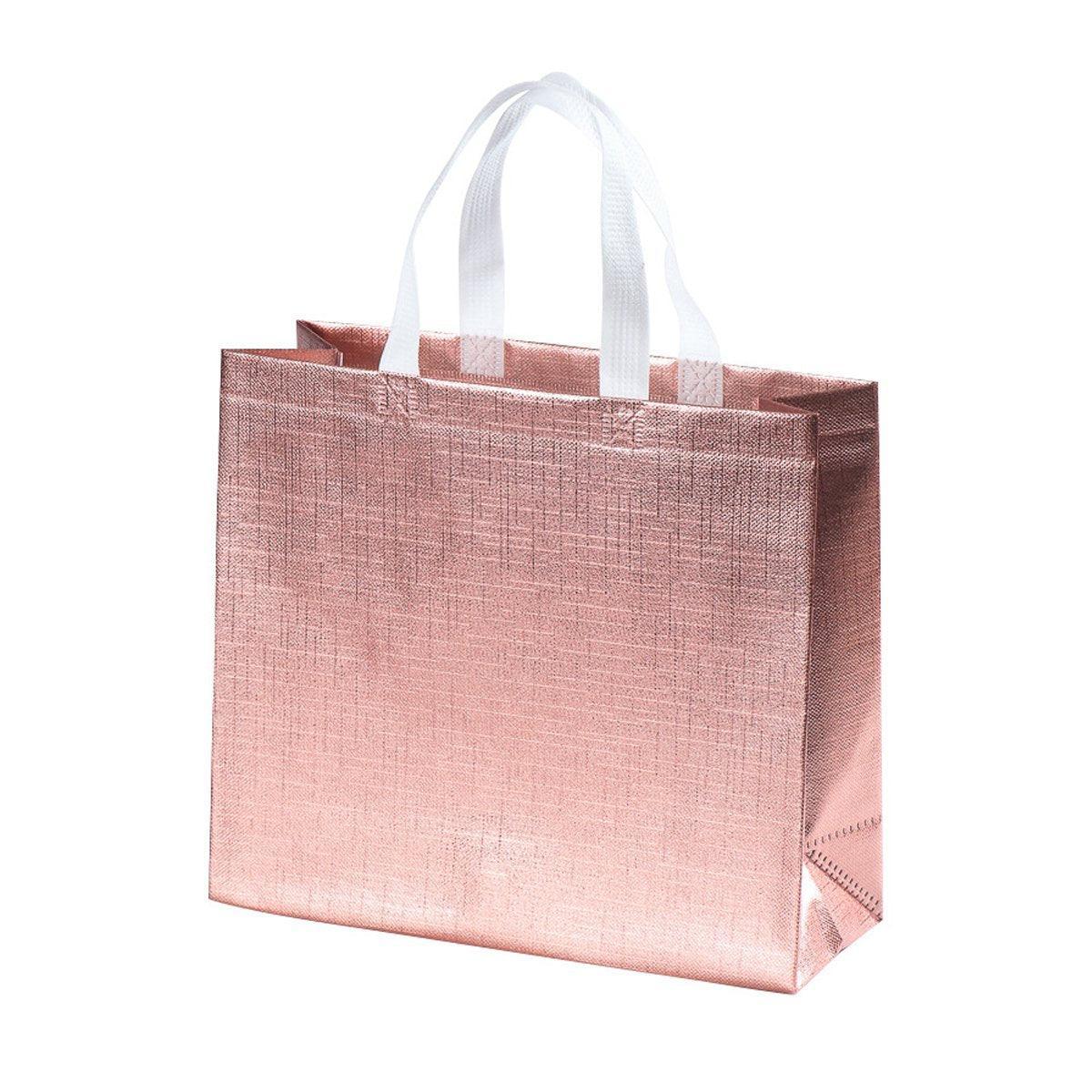 25PCS Embossed Non-Woven Tote Bag Fashion Shopping Gift Packaging Bag - Red-40*30*12cm
