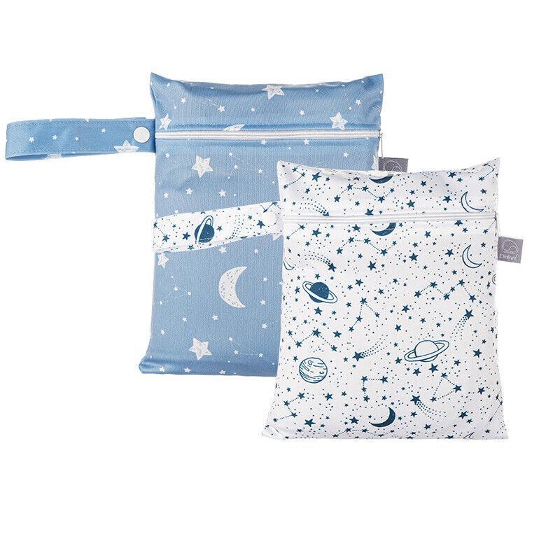 2Pcs/Set 18 X 25Cm Small Waterproof Wet Bag Stroller Hanging Organizer Bag - ES075-013