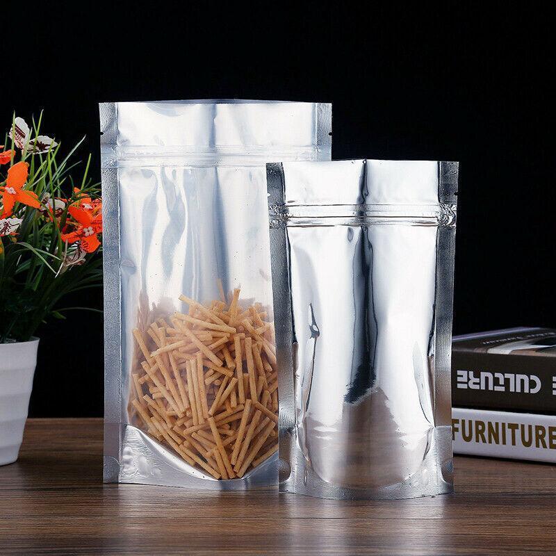 Clear Aluminum Foil Mylar Stand Up Retail Bags Zip Lock Pouches Pouch Packaging - 16*24+4CM-50PCS