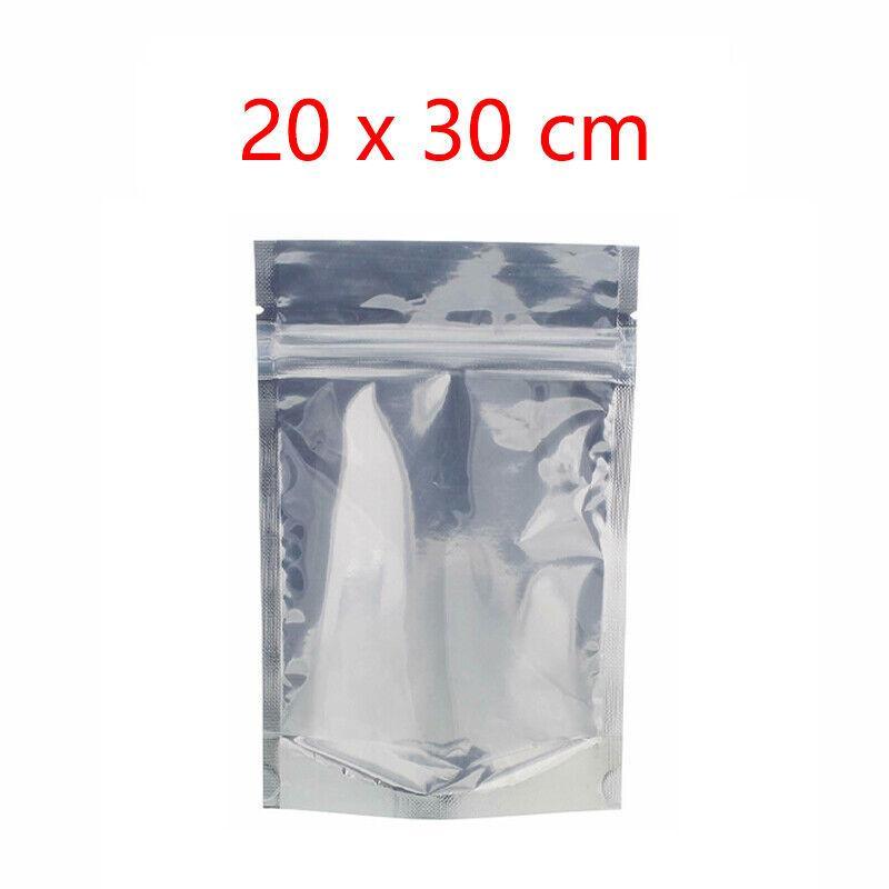 Clear Aluminum Foil Mylar Stand Up Retail Bags Zip Lock Pouches Pouch Packaging - 16*24+4CM-50PCS