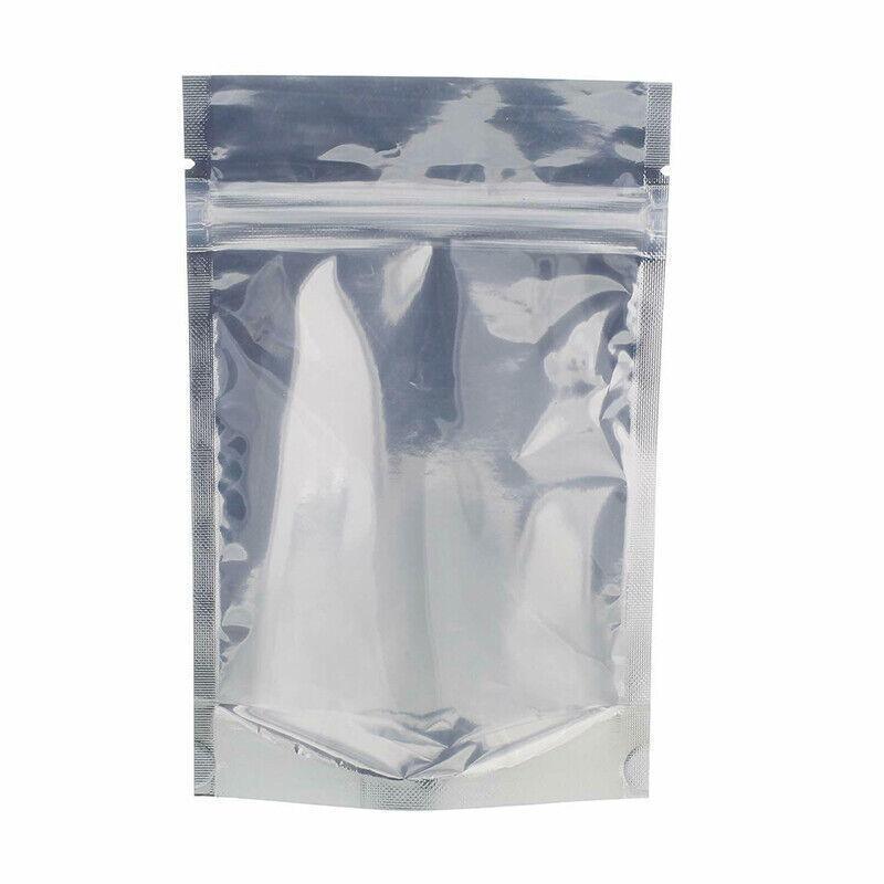 Clear Aluminum Foil Mylar Stand Up Retail Bags Zip Lock Pouches Pouch Packaging - 9*14+3CM-50PCS