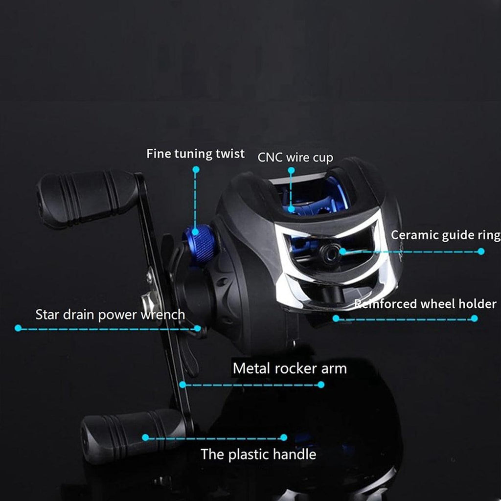 Fishing Reel Anti Frying Line Teardrop Swivel Disc Fishing Gear Spinning Reel - Left hand version