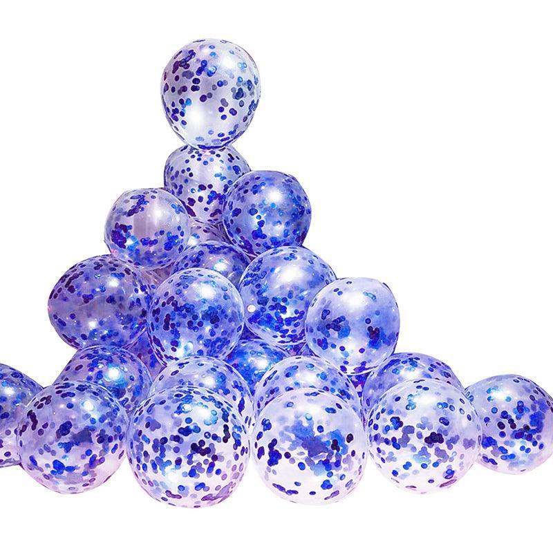 10/100X 30Cm Confetti Glitter Balloons for Party & Wedding - 30cm Blue *10pcs