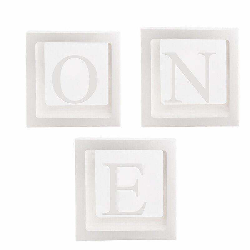 3/4pcs Transparent Balloon Box Set for First Birthday Party or Celebration Display - Baby