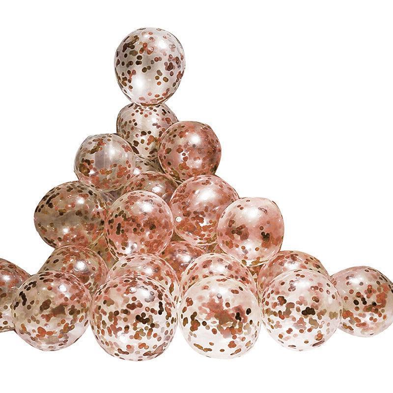10/100X 30Cm Confetti Glitter Balloons for Party & Wedding - 30cm Rose Red *100pcs