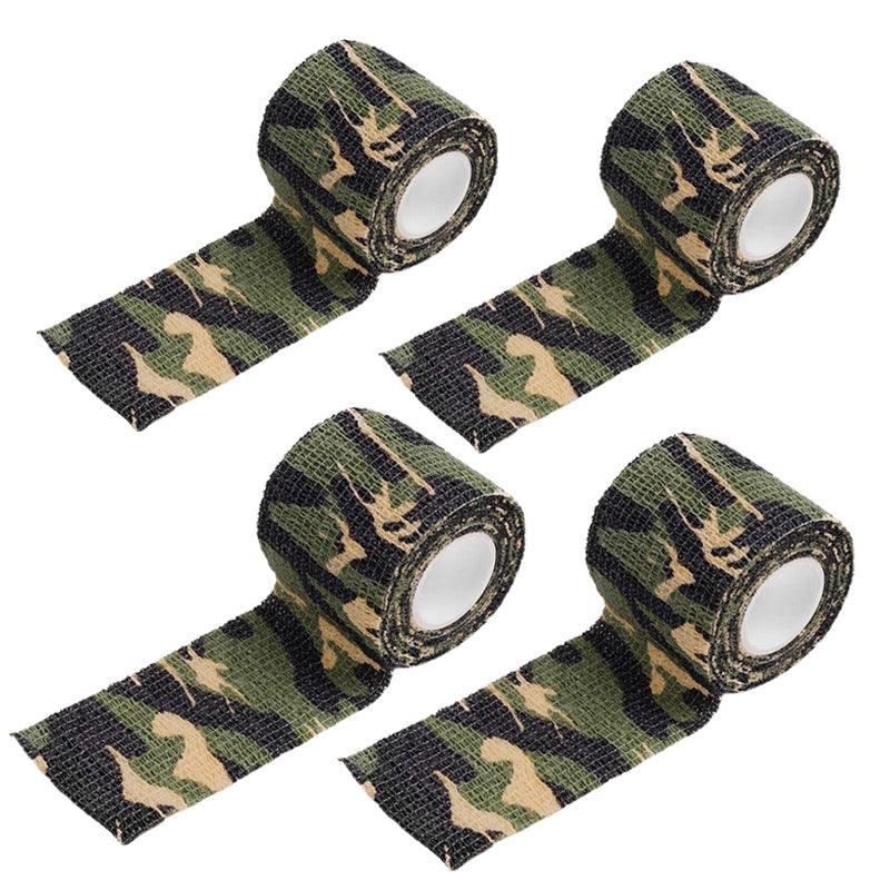 4 Roll Tape Army Camo Wrap Rifle Gun Shooting Hunting Camouflage Stealth Webbing - 4 Mixed Colours